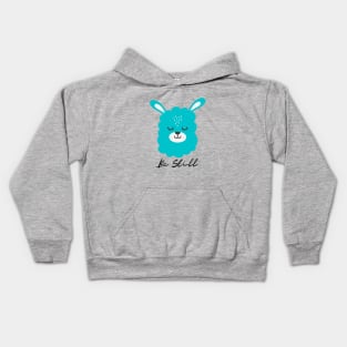 Blue Meditating Llama be still and know Kids Hoodie